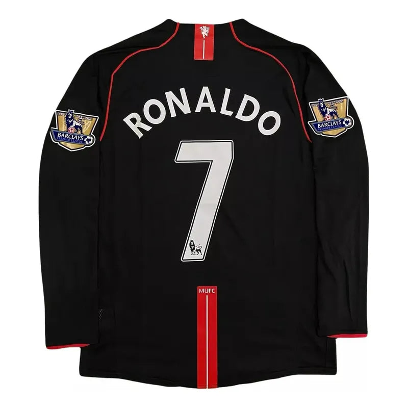 Cristiano Ronaldo Camisa Preta 2007/2008 - Manchester United FC Premier League (Prime)