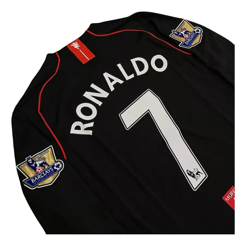 Cristiano Ronaldo Camisa Preta 2007/2008 - Manchester United FC Premier League (Prime)